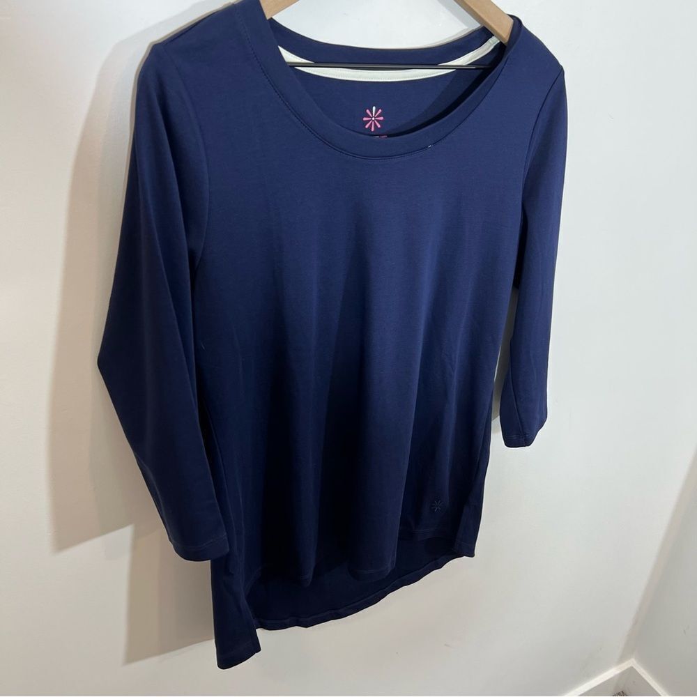 New Isaac Mizrahi Essentials Pima Cotton 3/4 Sleeve Top | Size M - Picture 3 of 8